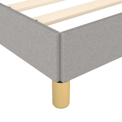 Estructura De Cama Con Cabecero De Tela Gris Claro 90x190 Cm / Vetonek_1