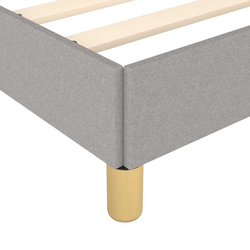 Estructura De Cama Con Cabecero De Tela Gris Claro 140x190 Cm / Vetonek_0