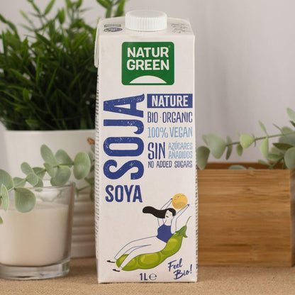 Pack 6 x Bebida de Soja Nature sin Azúcares NaturGreen 1 L
