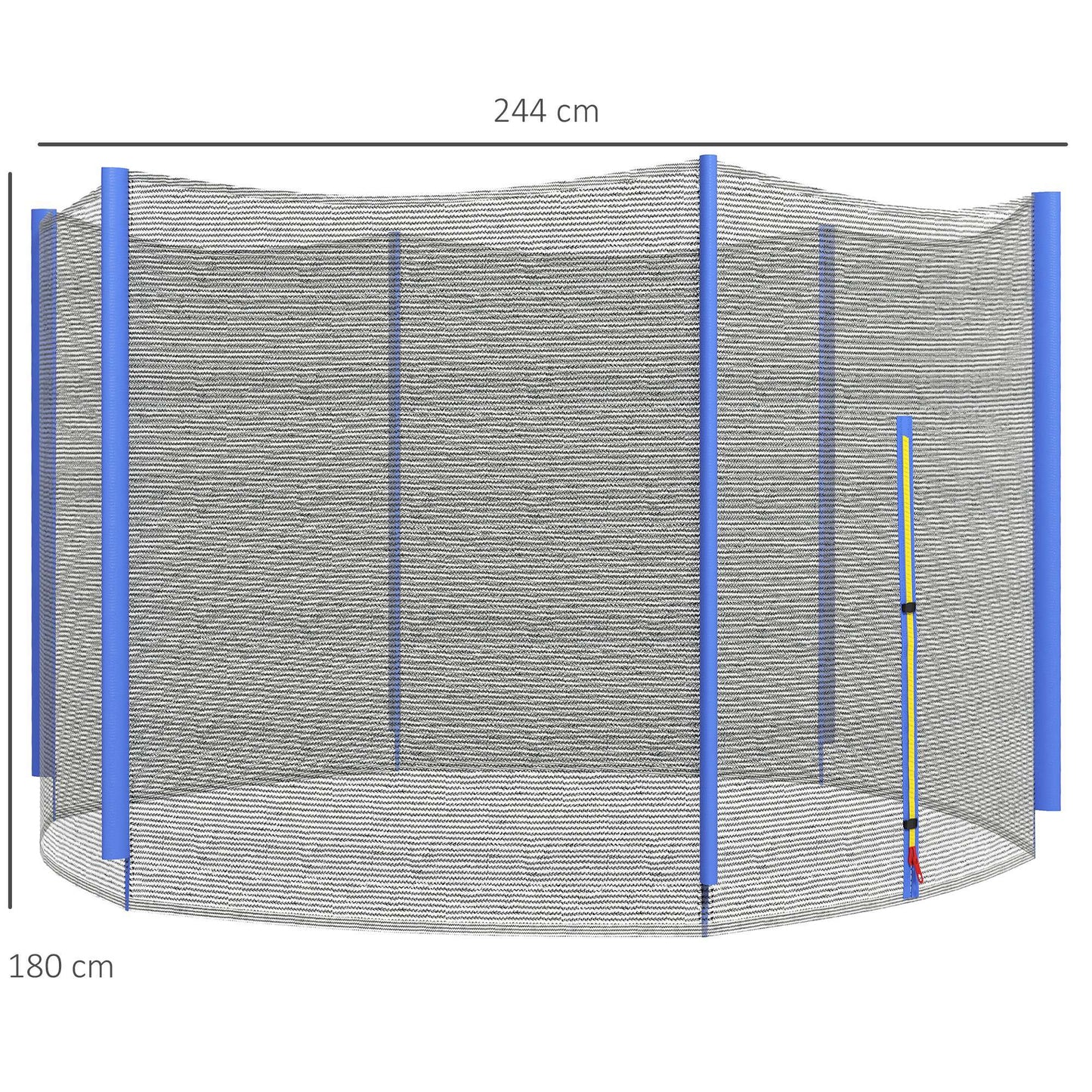 Sportnow Red De Seguridad Para Cama Elástica Ø244 Cm Para 6 Postes Rectos Azul_2