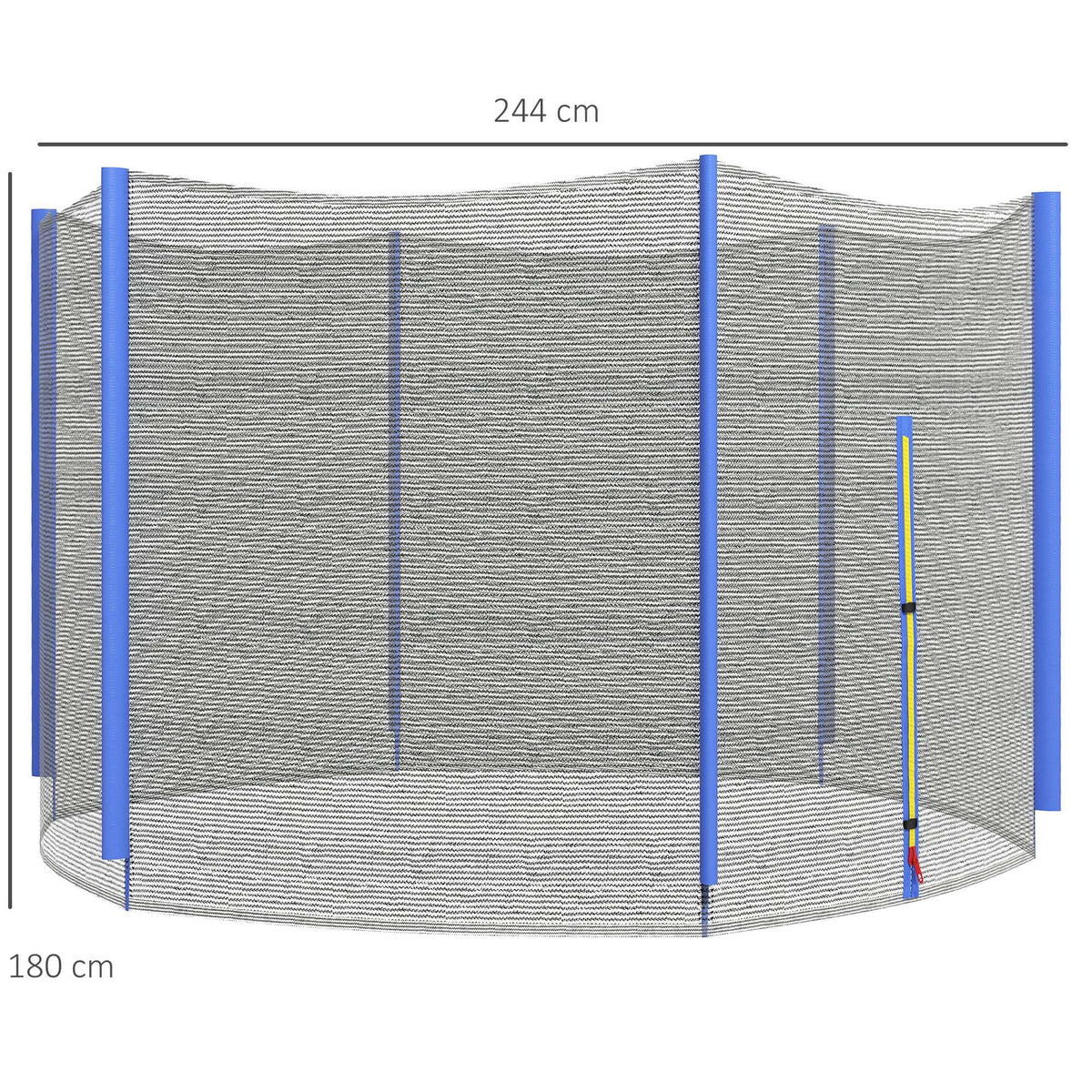 Sportnow Red De Seguridad Para Cama Elástica Ø244 Cm Para 6 Postes Rectos Azul_2