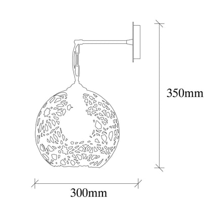 Aplique De Pared, Metal , Negro, 25x30x35, Casquillo E 27 Max 40 W_2