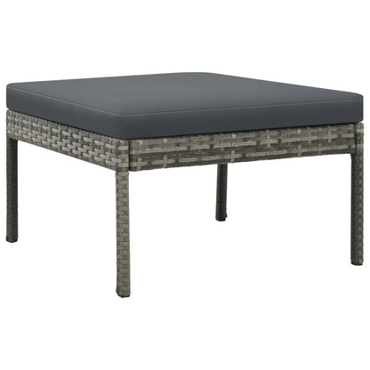 Vidaxl Set De Muebles De Jardín 3 Pzas Y Cojines Ratán Sintético Gris_5