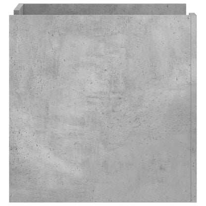 Mesita De Noche Madera De Ingeniería Gris Hormigón 45x50x50 Cm_3