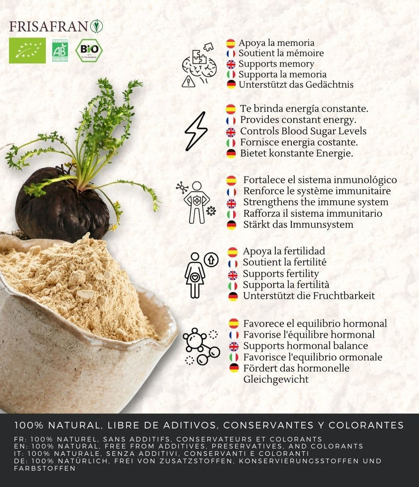 Maca Negra En Polvo Ecológica | Calidad | Frisafran 500 G_3