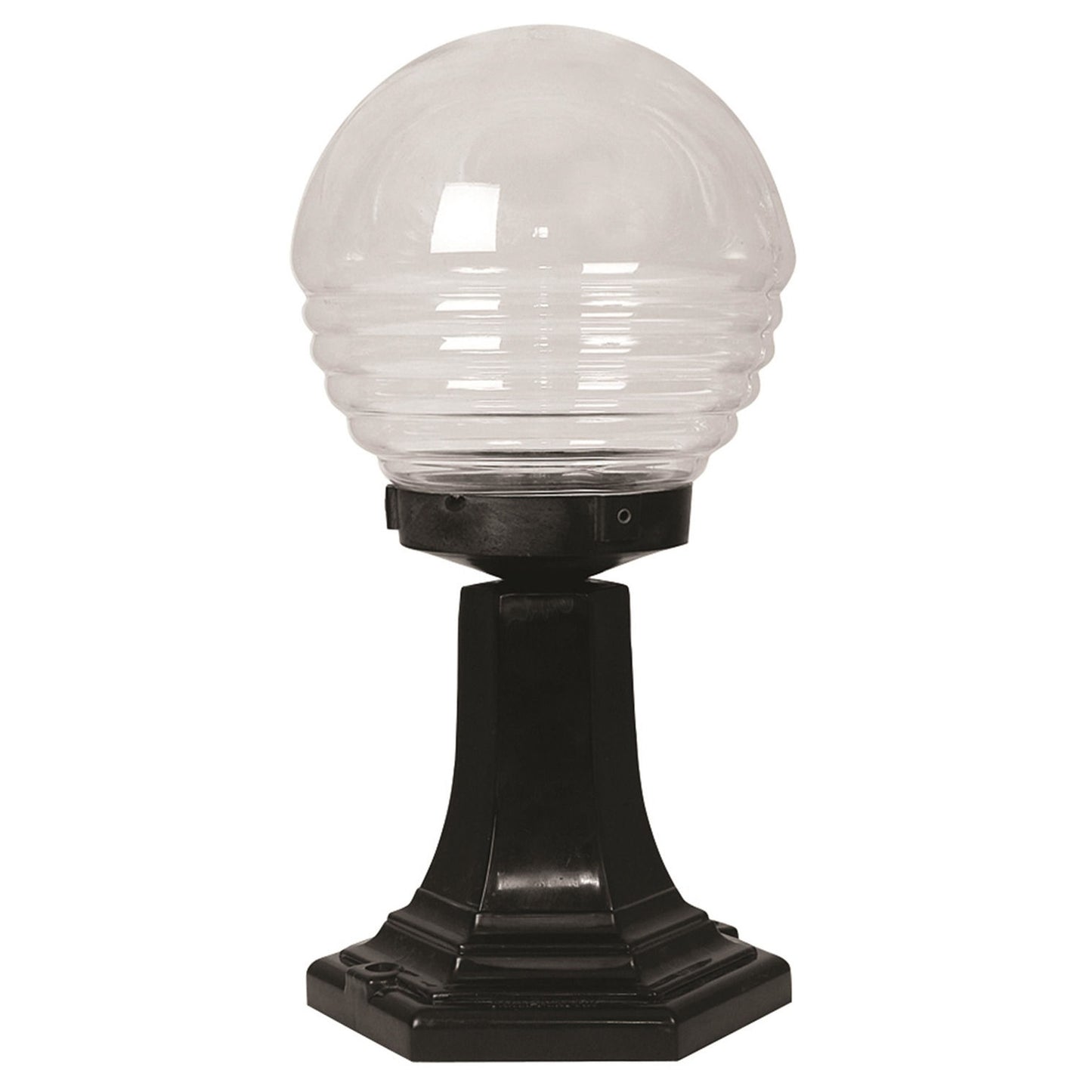 Aplique De Suelo Recto, Pantalla Libre, Para Exterior, Abs , Negro, 20x20x40, Casquillo E 27 Max 60 W_0
