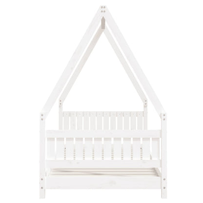 Vidaxl Estructura De Cama Para Niños Madera De Pino Blanco 90x190 Cm_4