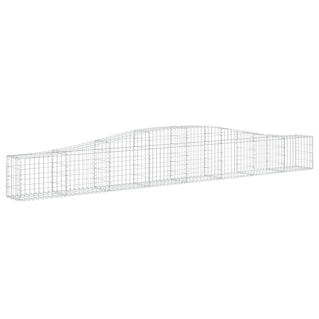 Cestas De Gaviones 9 Uds Forma De Arco Hierro 400x30x40/60 Cm_2
