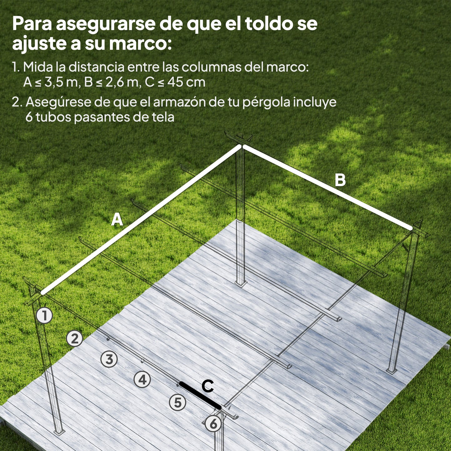 Outsunny Techo De Pérgola 3_3