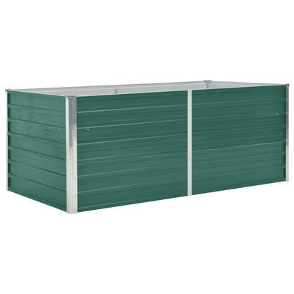 Jardinera Elevada De Acero Galvanizado Verde 160x80x45 Cm_0