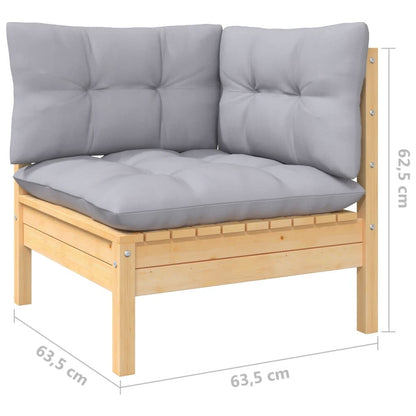 Vidaxl Juego De Muebles De Jardín 10 Pzas Y Cojines Madera Maciza Pino_2