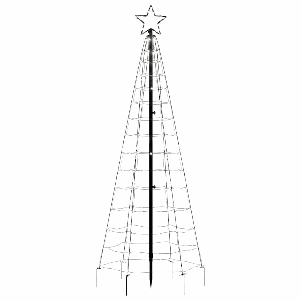 Vidaxl Árbol De Navidad Led Con Estacas 220 Leds Blanco Frío 180 Cm_3