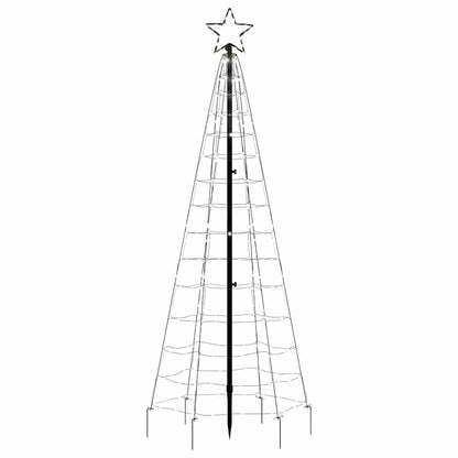 Vidaxl Árbol De Navidad Led Con Estacas 220 Leds Blanco Frío 180 Cm_3