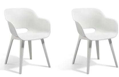 Keter, Conjunto Akola Dos Sillas Jardín Blanco, 56.7 X 55.8 X 80.1 Cm,2 Uds_0