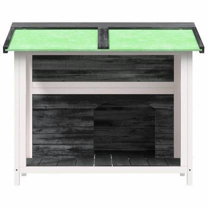 Caseta Para Perros Madera Maciza De Pino Gris 96x87x80,5 Cm_2