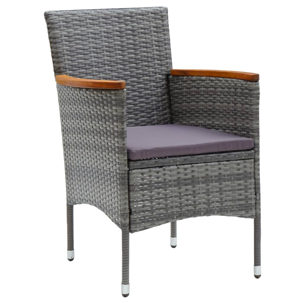 Vidaxl Juego De Comedor De Jardín De 5 Piezas Gris_4
