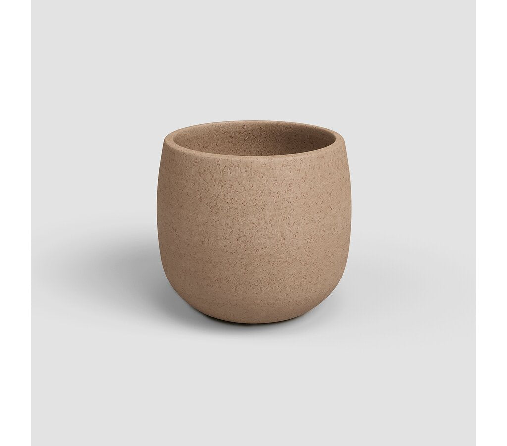 Artevasi Macetero Hemera Taupe De Plástico Reciclado 20cm_0