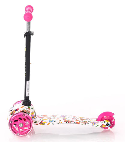 Patinete Infantil Con Luces En Las Ruedas Mini Pink Butterfly_2