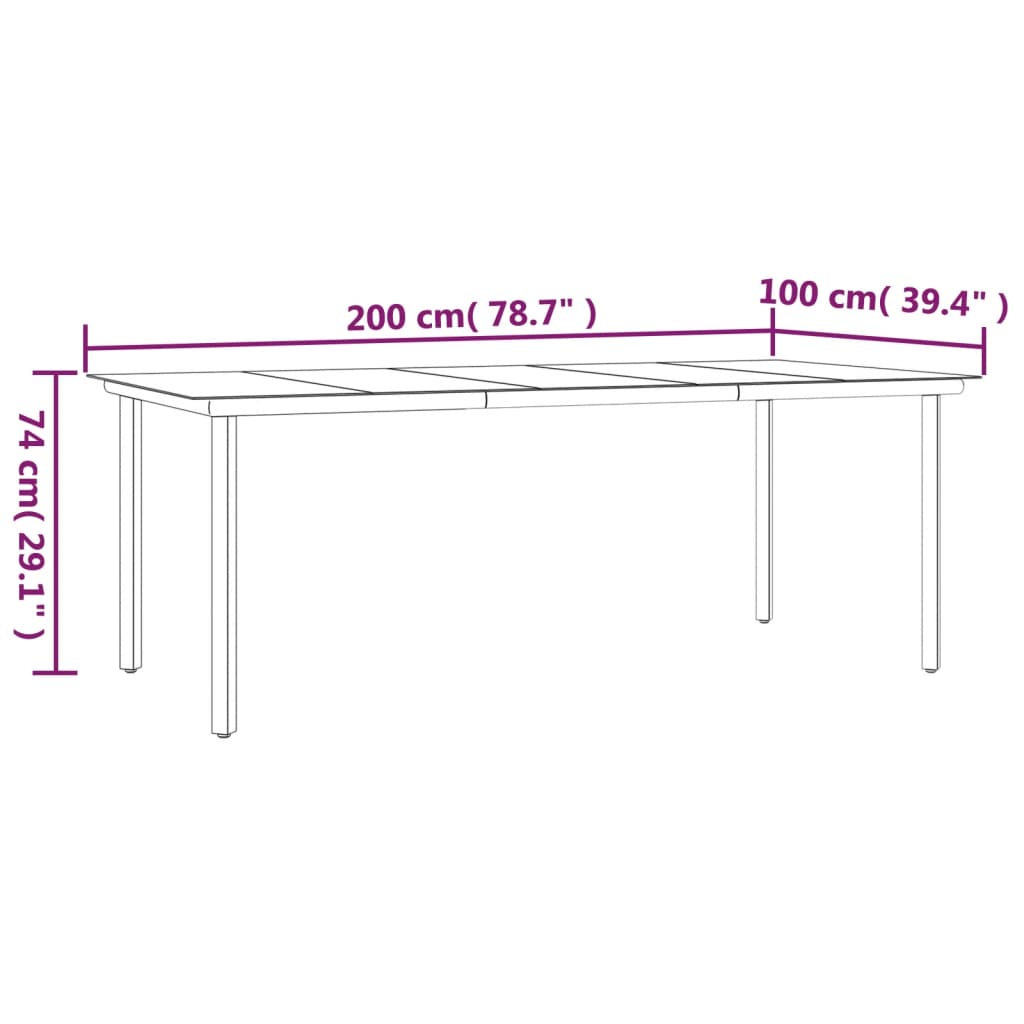 Set Comedor De Jardín 7 Pzas Con Cojines Ratán Sintético Marrón / Vetonek_3