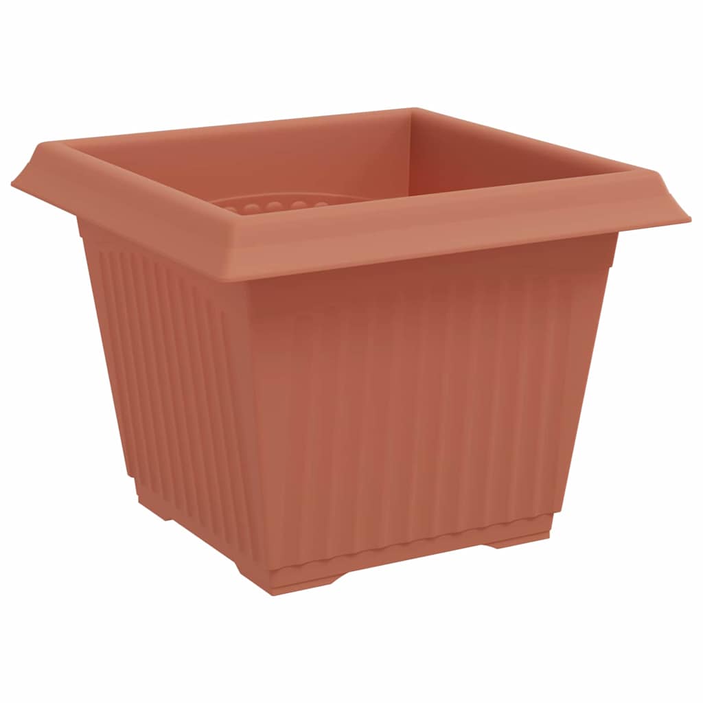 Macetas 6 Uds. Rojo Ladrillo Plástico_5