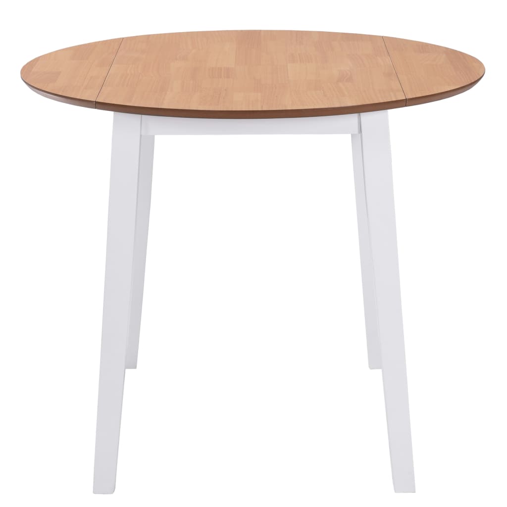 Mesa De Hojas Abatibles Redonda Mdf Blanca_0
