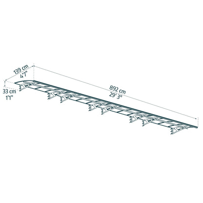 Marquesina para puerta Amsterdam 892x140 cm