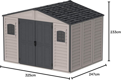 Duramax - Caseta Jardín - Woodbridge Plus 10.5x8 - Pvc - Color Gris Claro Y Oscuro_4