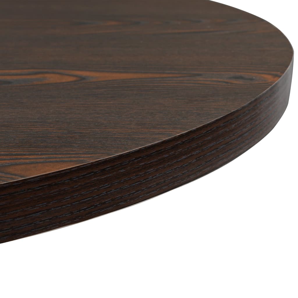 Mesa De Bar Bistró Mdf Y Acero Redonda Fresno Oscuro 80x75 Cm_3