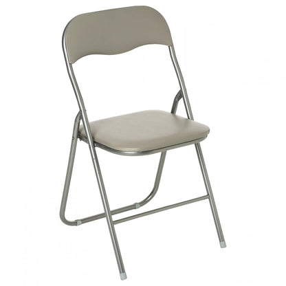 Set De 4 Sillas Plegables Taupe (44x52x73cm) - Prácticas Y Resistentes Para Exteriores_2