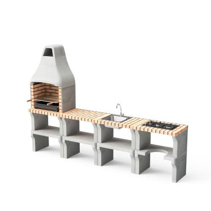 Cocina de exterior con Barbacoa New Iberia XL Plus Movelar