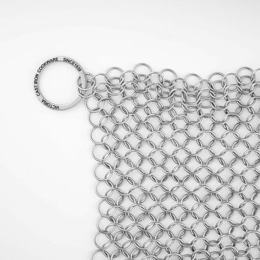 Victoria Limpiador Para Hierro Fundido, Estropajo Cota De Malla De Acero Inoxidable, Chainmail Scrubber, 32210_0
