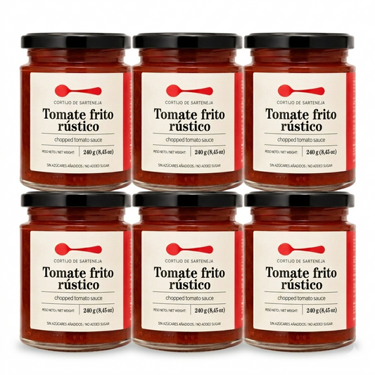 Salsa De Tomate Frito Natural Sin Azúcar Añadido Rústico 240 G 6 Unidades_0