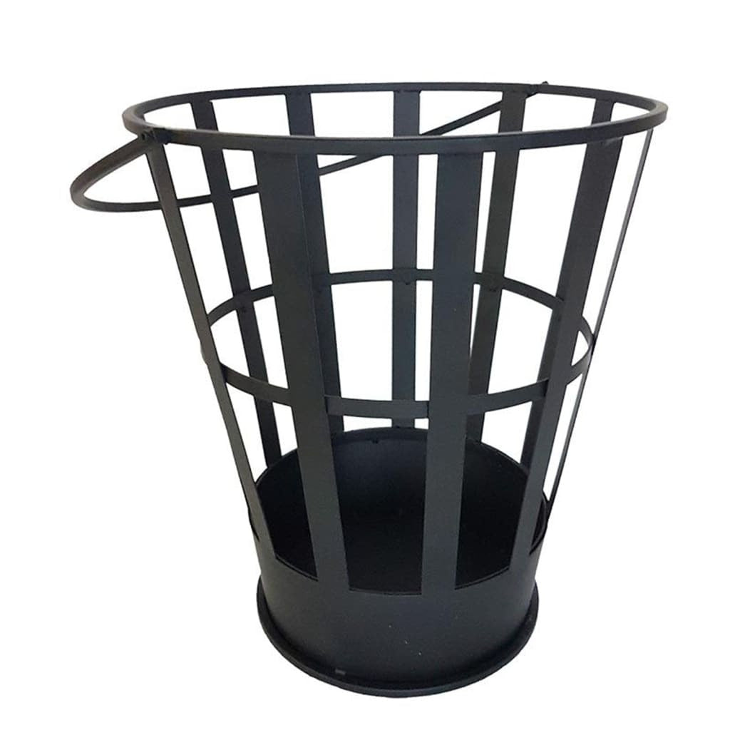 Esschert Design Cubo Para Leña De De Acero Negro_0