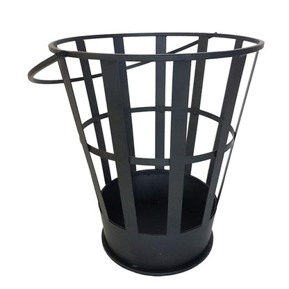 Esschert Design Cubo Para Leña De De Acero Negro_0