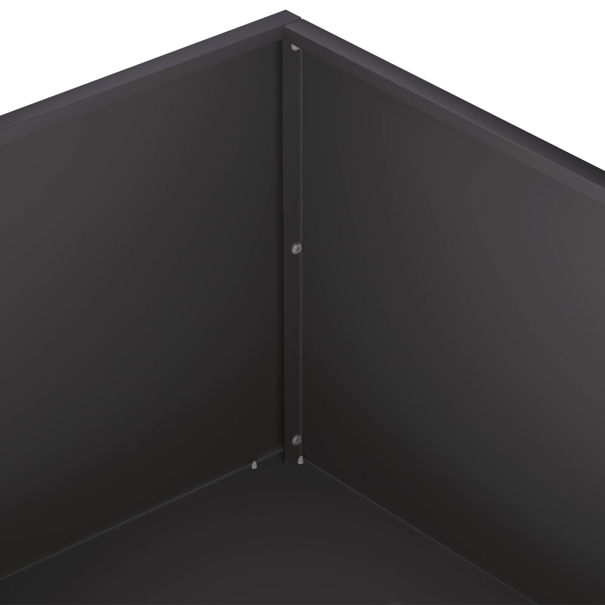 Macetero De Jardín Negro 60 X 60 X 20 Cm Acero Laminado En Frío_4