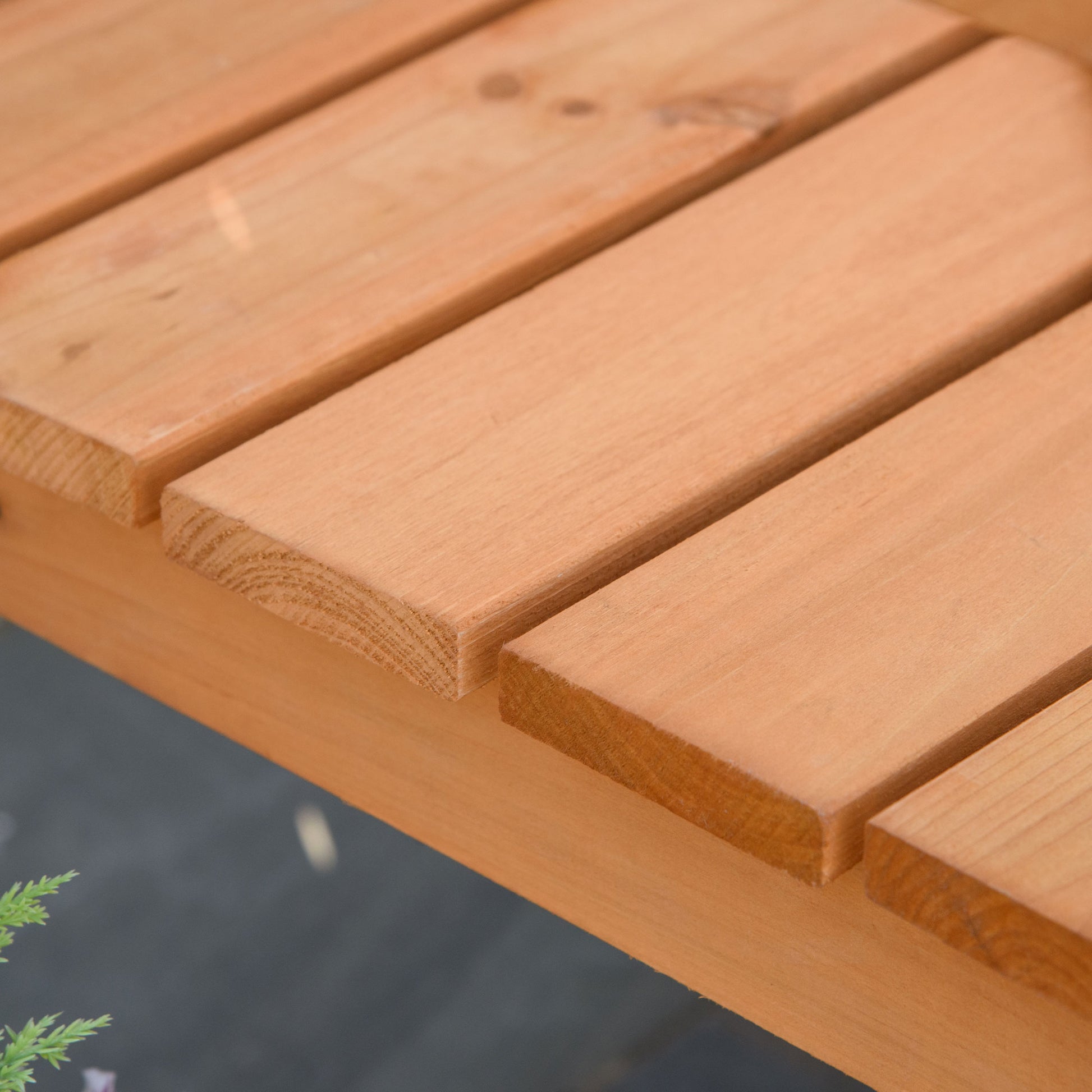 Outsunny Banco De Jardín De 2 Plazas Madera Con Reposabrazos Carga 320kg Natural_3