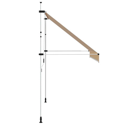 Toldo Manual Retráctil 300 Cm Naranja Y Blanco A Rayas_3