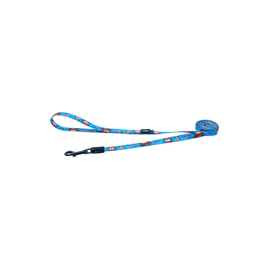 Correa Para Perro, Modelo Fusion De Rogz, Estampado Comic Azul. Talla M (12-22kg)_0