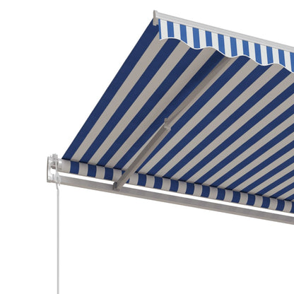 Toldo Retráctil Automático Azul Y Blanco 500x350 Cm_4
