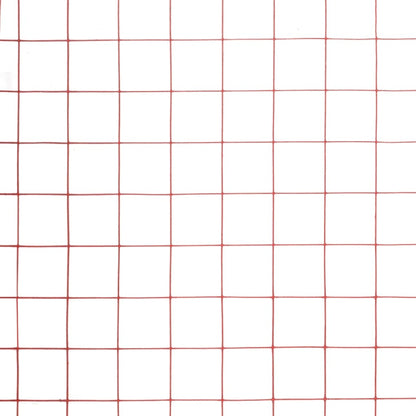Alambrada De Gallinero Acero Revestimiento Pvc Rojo 25x1 M / Vetonek_1