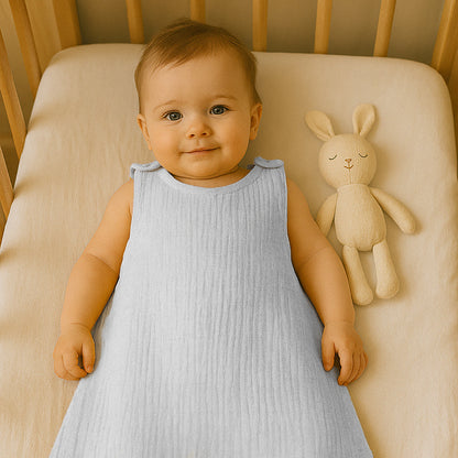 Saco De Dormir De Verano De Algodón Orgánico Blanco