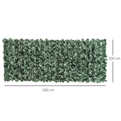 Outsunny Seto Artificial Ocultación Jardín 2,4x1 M Para Terraza Balcón Exterior_2