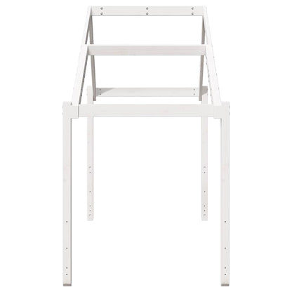 Techo De Cama Infantil Madera Maciza Blanco 203x95,5x142 Cm_4