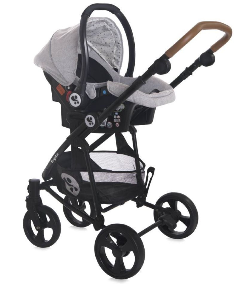 Carrito De Bebé Trio Con Capazo Duro Crysta Hasta 22 Kg Opaline Grey_4