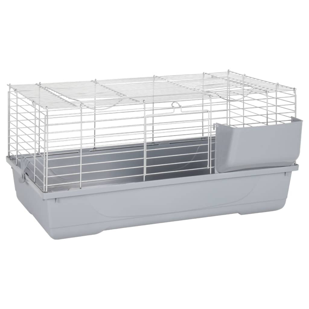 Vidaxl Jaula De Animales Pequeños Polipropileno Metal Gris 80x45x39 Cm_1
