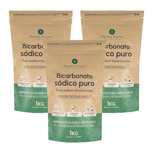 Pack 3x Bicarbonato sódico Planeta Huerto 1 Kg