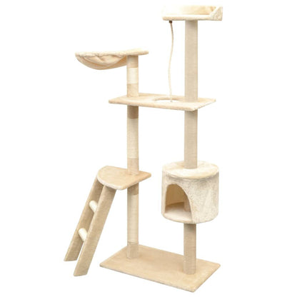 Vidaxl Rascador Para Gatos Con Poste Rascador De Sisal 150 Cm Beige_1