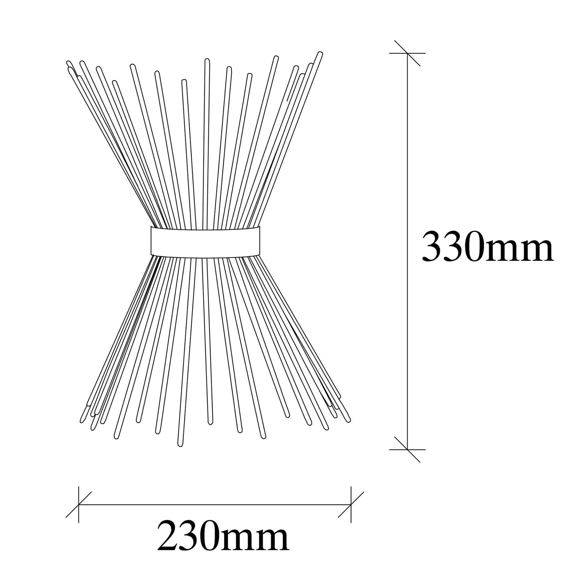 Aplique De Pared, Metal , Negro, 23x16x33, Casquillo 2 X E 27 Max 40 W_1