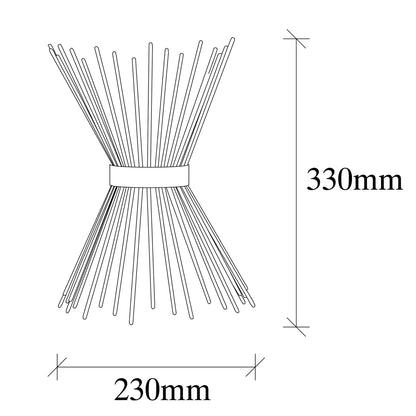 Aplique De Pared, Metal , Negro, 23x16x33, Casquillo 2 X E 27 Max 40 W_1