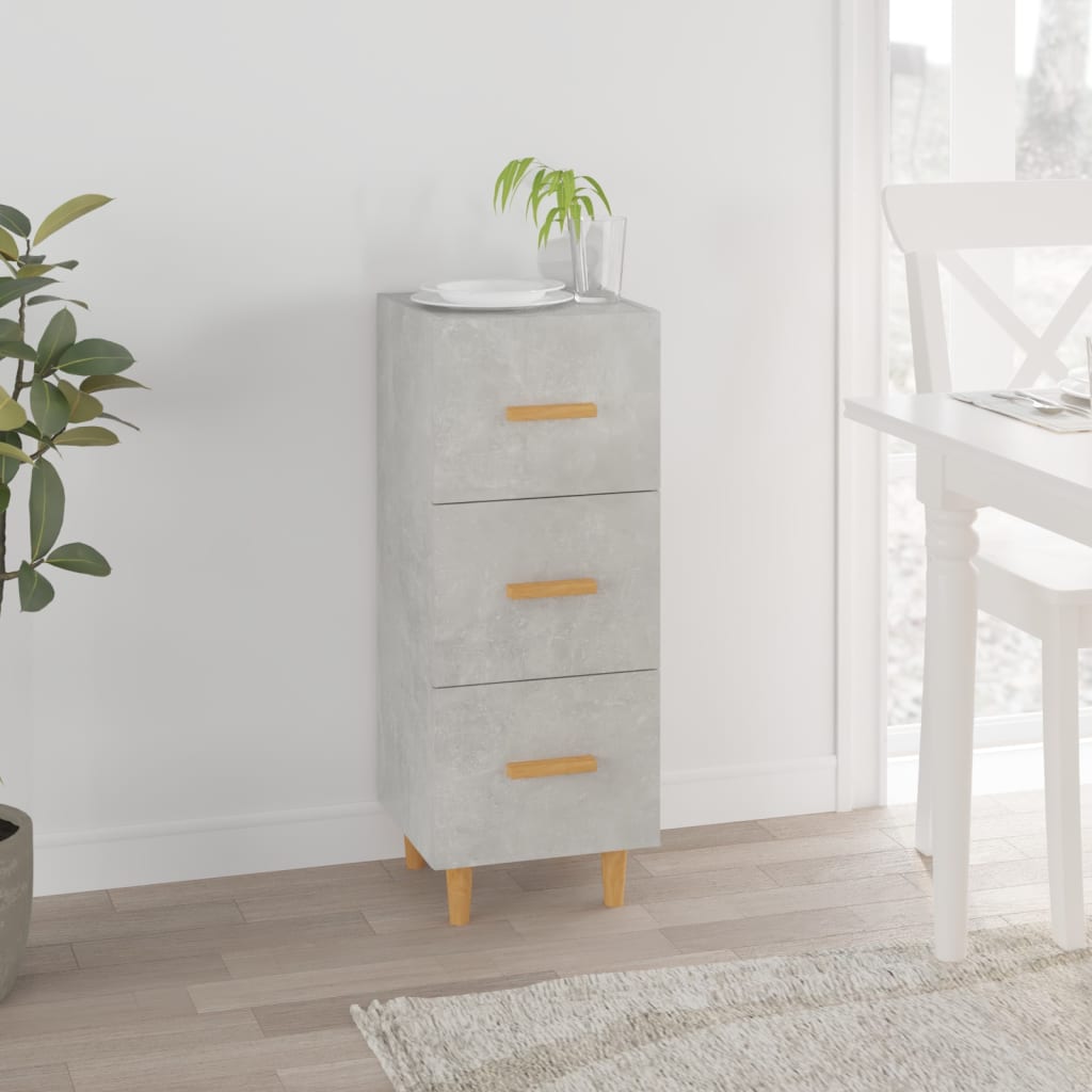 Aparador De Madera Contrachapada Gris Hormigón 34,5x34x90 Cm / Vetonek_1